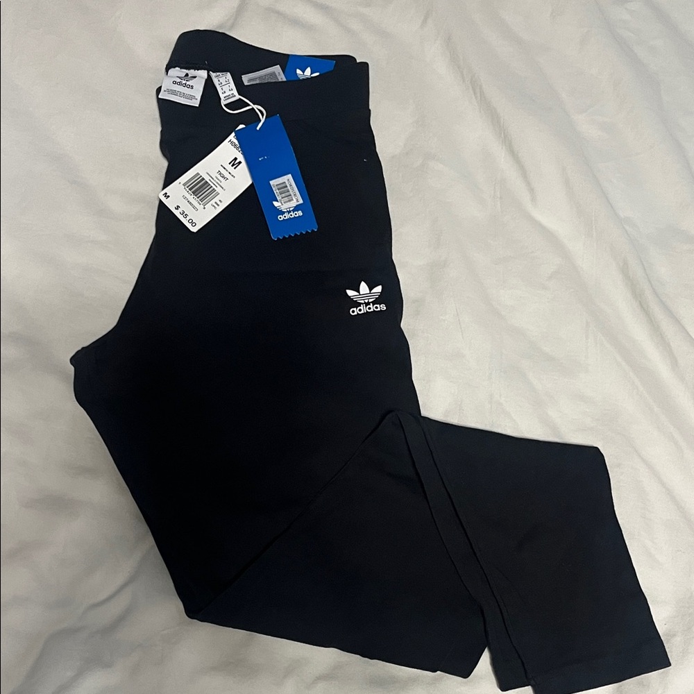 Adidas Classic Black Leggings with Trefoil Logo